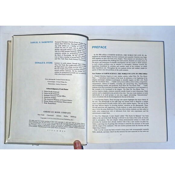 Vintage Earth Science The World We Live In Textbook Namowitz Stone 1970s - Picture 5 of 16
